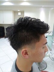 ソフトフェードアップバングパーマ