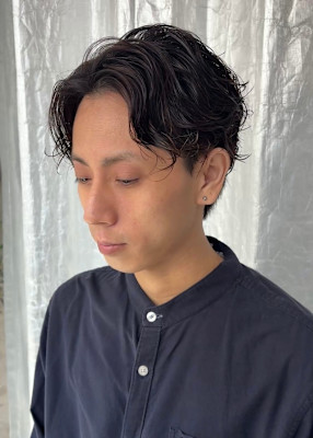 ステップボーンカットメンズパーマ/フェザーパーマ