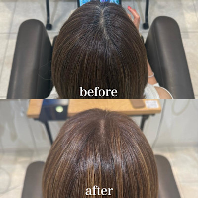 白髪ぼかしハイライトカラー30代40代50代ブルーグレージュ