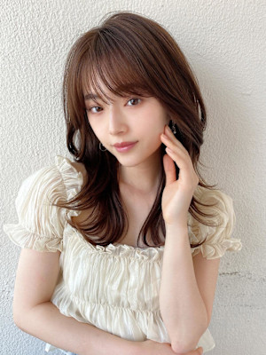 イメチェン姫カットレイヤーロングニュアンスカラー美髪