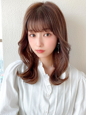 イメチェン姫カットレイヤーロングニュアンスカラー美髪