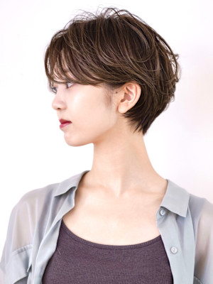 前下がりショート・ボブ/絶壁解消/前髪あり/40代/30代