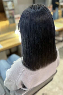 ネイビー／暗髪