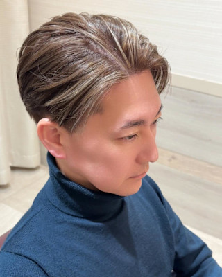 【メンズ】気になる白髪だけぼかせる大人のポイントハイライト