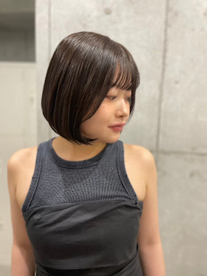 髪質改善/酸性ストレート/縮毛矯正/前髪カット/ブラウン