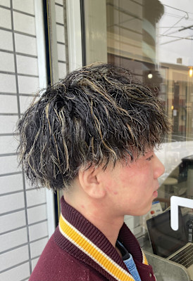 ツイストスパイラル＋メッシュハイライト