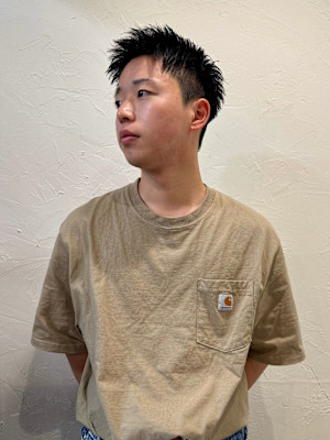 池袋アップバングスパイキーショート◎[池袋メンズ美容室］