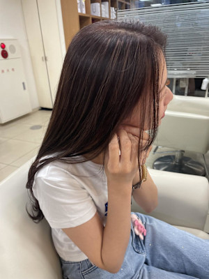 ［風花］大人可愛いハイライトデザイン/ピンクブラウン