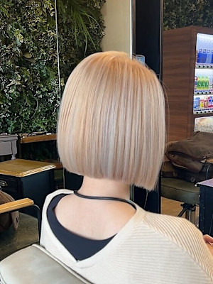 ホワイトブロンド×ボブ　10代20代30代40代