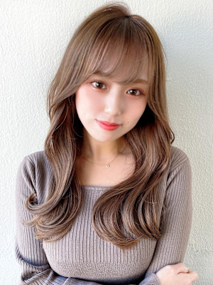 イメチェン姫カットレイヤーロングニュアンスカラー美髪