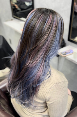 アンブレラカラー×ピンク×ブルー