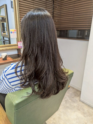髪質改善/酸性ストレート/縮毛矯正/ロング/アッシュベージュ