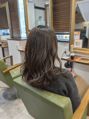 髪質改善/酸性ストレート/縮毛矯正/レイヤー/アッシュグレー