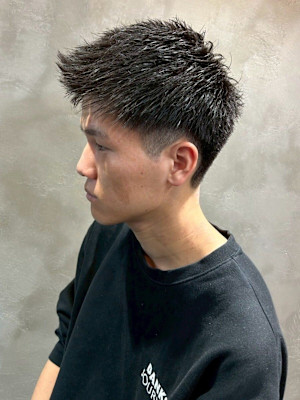 メンズカット ツーブロック  アップバング 刈り上げ 短髪