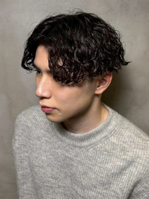 メンズカット ツイスパ マッシュ メンズパーマ 刈り上げ