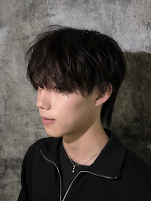 メンズパーマ/メンズシャドウパーマ/アッシュカラー/原宿