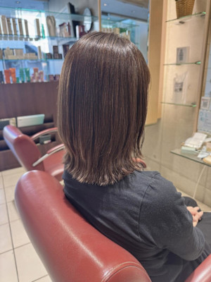 朝がラク！艶ミディスタイル☆くびれボブ