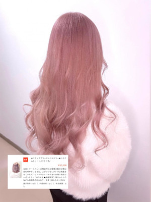 透明感愛されピンクヘアー