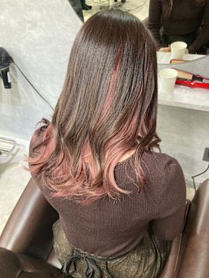 インナーカラーピンク