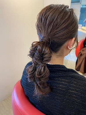 ヘアアレンジ/お呼ばれ/ツインポニー