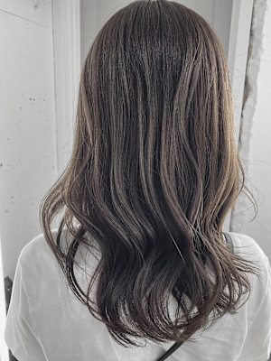 ブリーチ無し☆透明感カラー