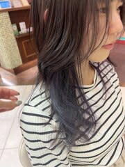 インナーカラー×グレー