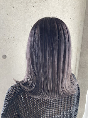 ☆うる艶髪☆おしゃれハイライト 外ハネボブ グレイアッシュ