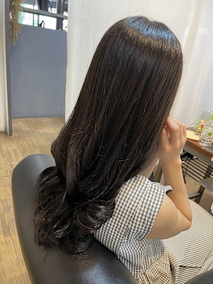 ＊うる艶髪＊ビターショコラ_つやつやロング×ソフトグレージュ