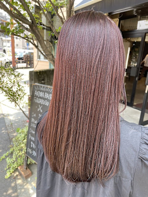 ◎うる艶髪◎こっくりカラー_つやロング×チェリーレッド	