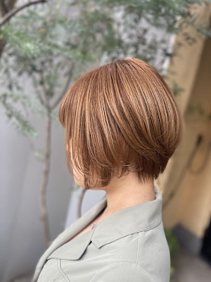 骨格補正ショート★オレンジベージュカラー