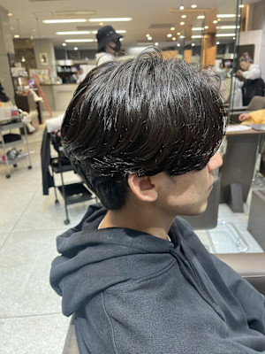 メンズミディアムフェザーパーマ