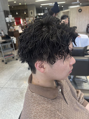 メンズ　ツイストスパイラルパーマ