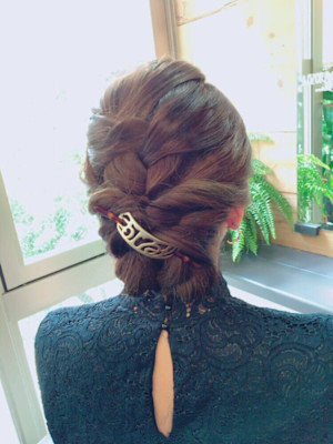 きれいめ編み込みアレンジ