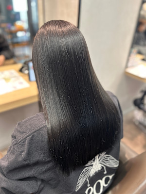 酸性縮毛矯正×暗髪ロング