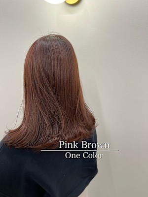 【星野】透き通る透明感カラー×ミディアム外ハネレイヤー