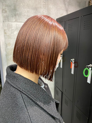 ミニボブ/ピンクブラウン