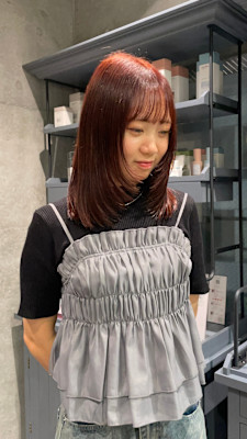 ボルドー/レイヤーカット