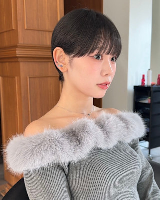 ミニウルフレイヤーカット顔周り前髪韓国ショートボブ/原宿