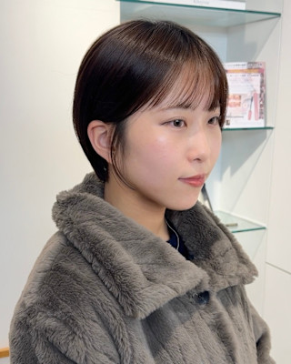 ミニウルフレイヤーカット顔周り前髪韓国ショートボブ/原宿