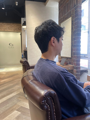 ナチュラルアップバングショート