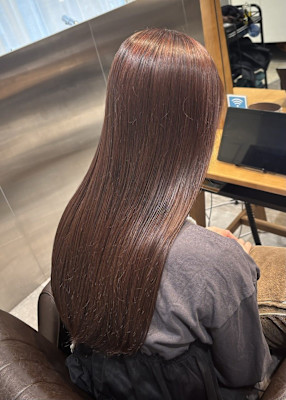 ブリーチなしピンクブラウン【横浜/港南台/カラー】