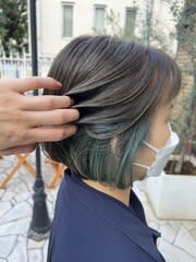 インナーカラー×グリーンアッシュ