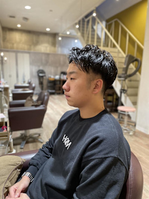 ツーブロニュアンスパーマ【ARCH片山】