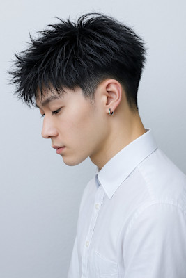 無造作マッシュ × 束感ショート