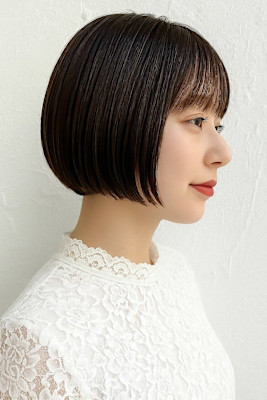 お客様スタイル♪人気のミニボブ