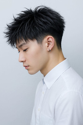 無造作マッシュ × 束感ショート