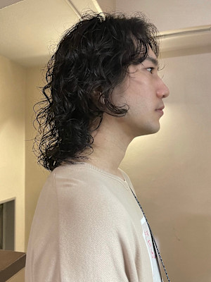 メンズロングパーマ_無造作パーマ_レイヤーパーマ