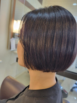 縮毛矯正ストレートボブ　ストレートボブ