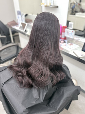 ラベンダーピンク/ブリーチなし/髪質改善