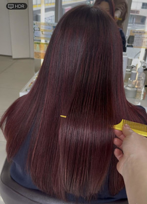 ツヤツヤ暖色カラー